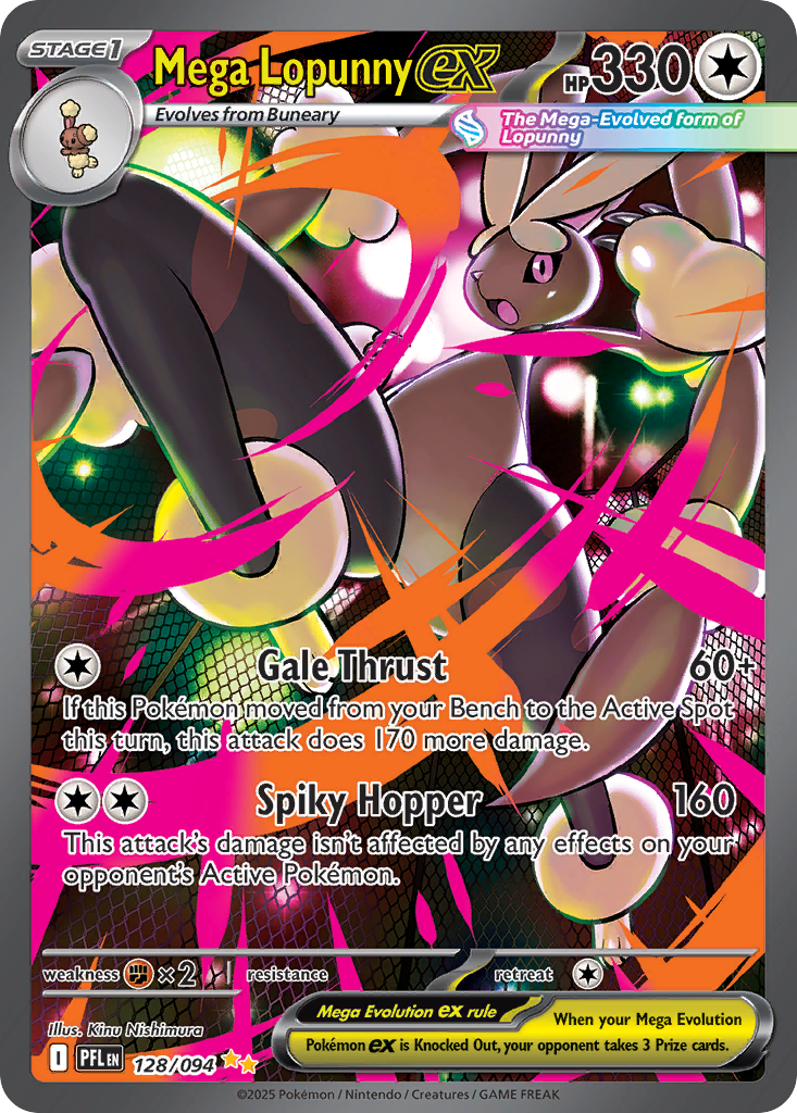 Mega Lopunny ex — illustrated card