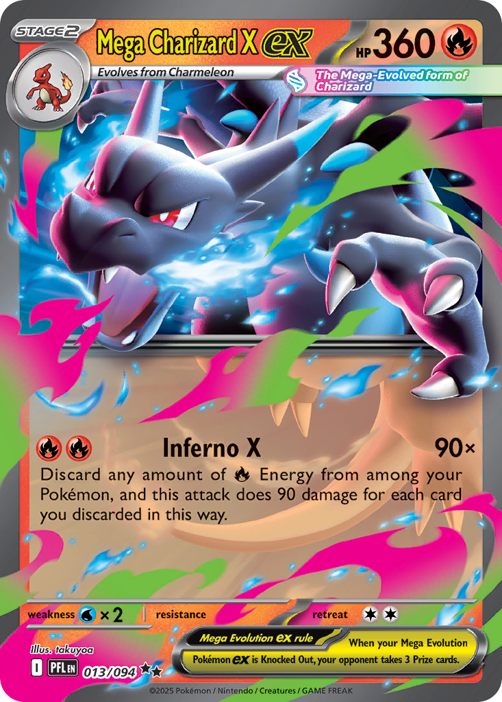 Mega Charizard X ex — illustrated card