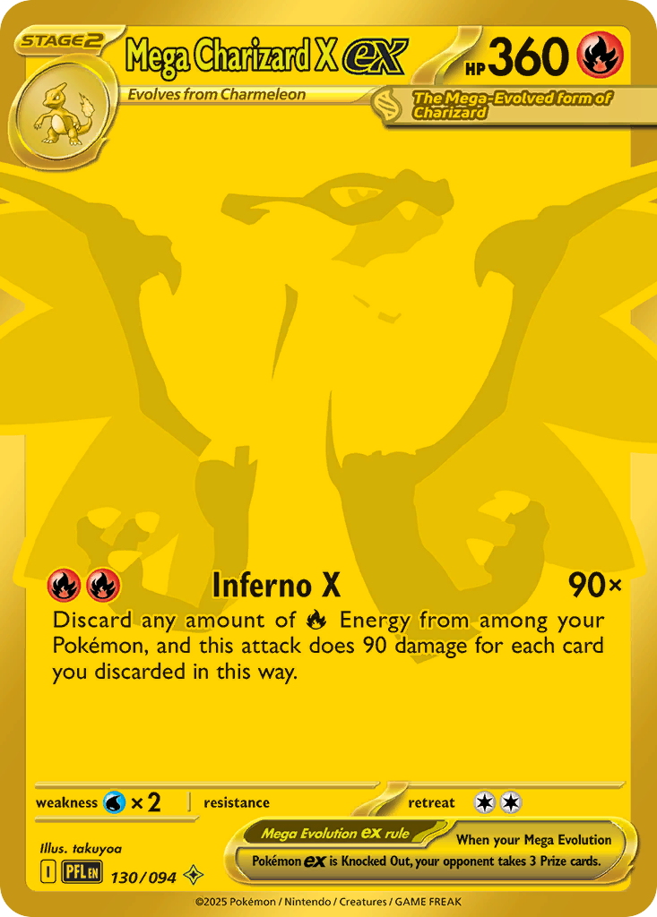 Mega Charizard X ex — illustrated card