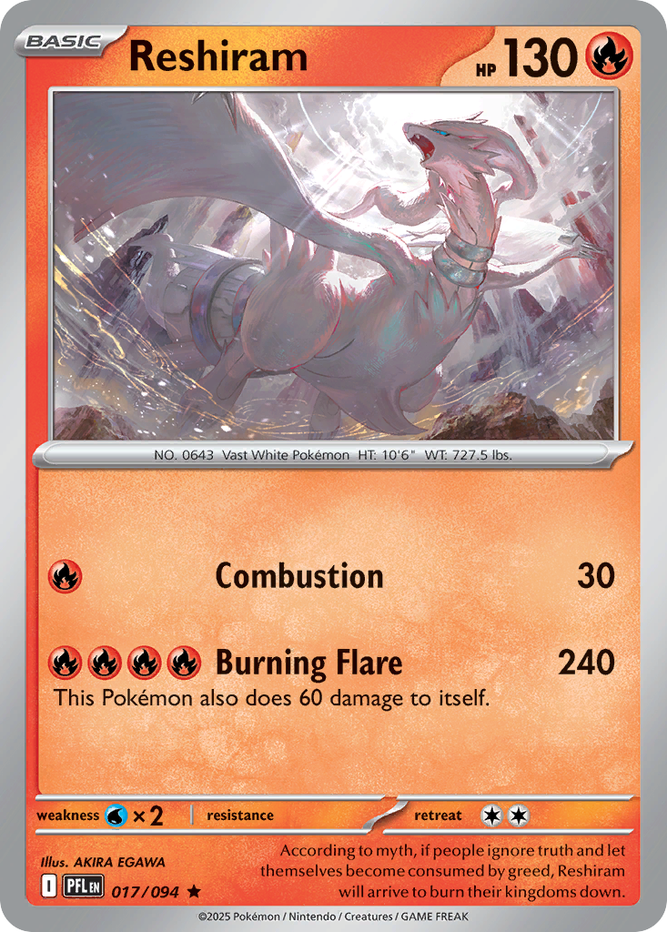 Reshiram — illustrated card