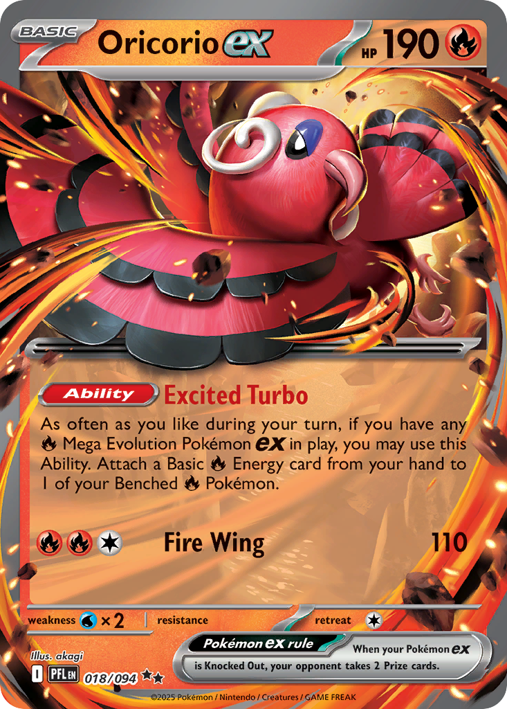 Oricorio ex — illustrated card