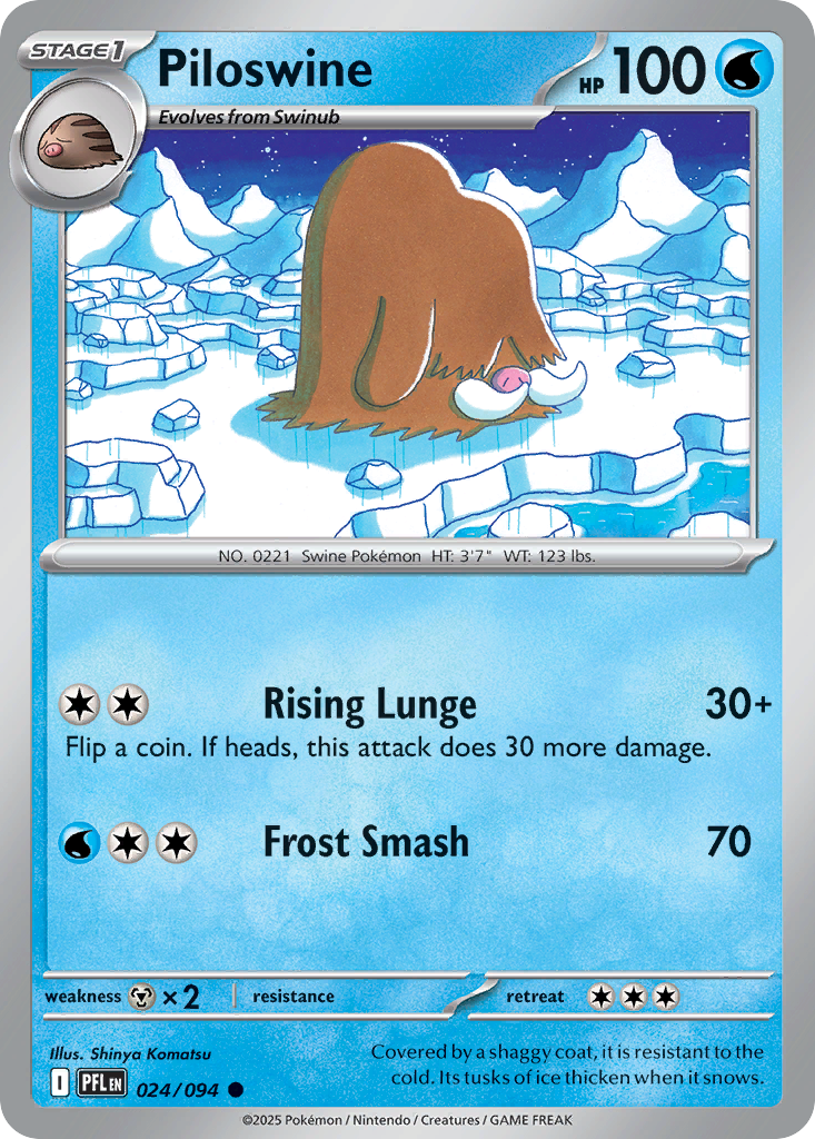 Piloswine — illustrated card