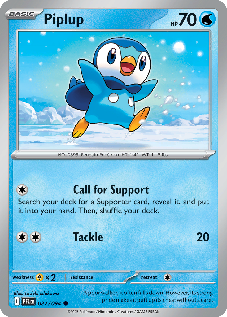 Piplup — illustrated card