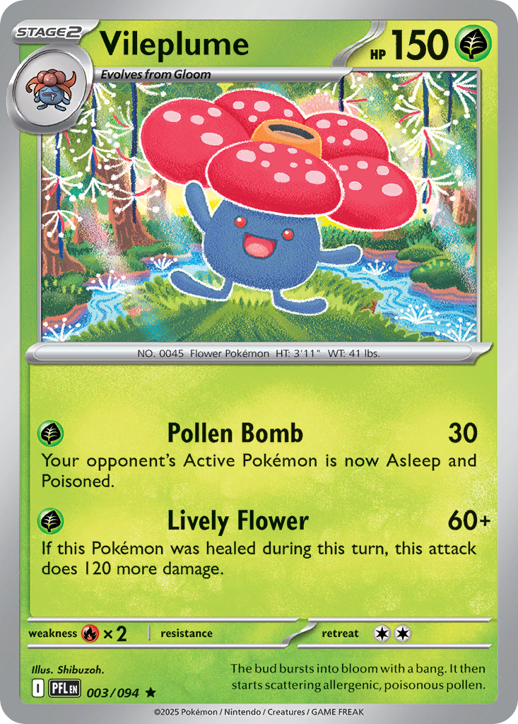 Vileplume — illustrated card