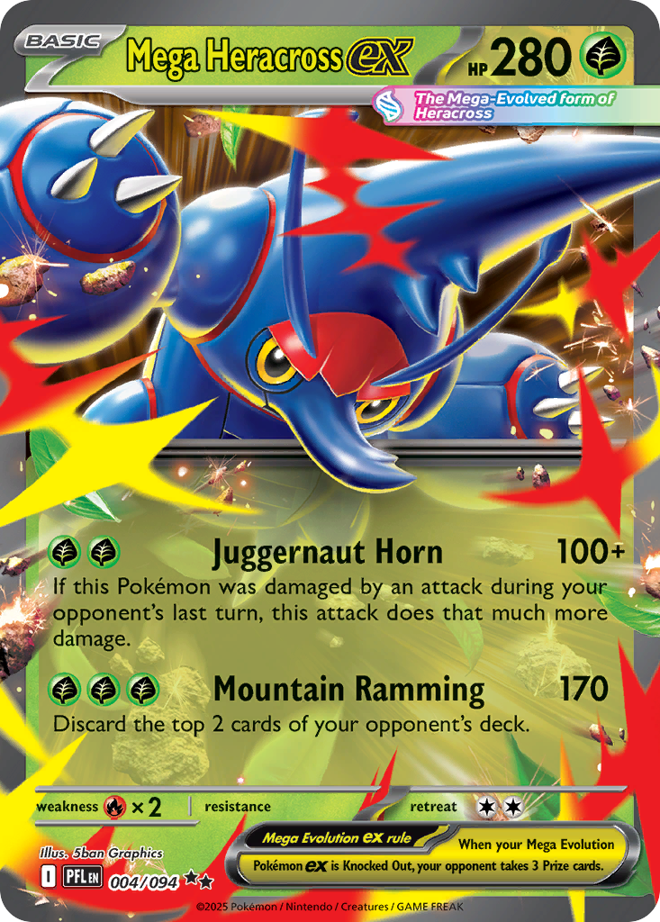 Mega Heracross ex — illustrated card