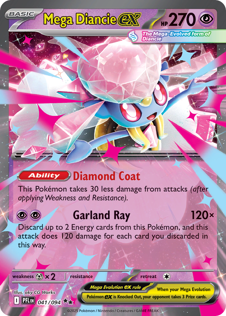 Mega Diancie ex — illustrated card