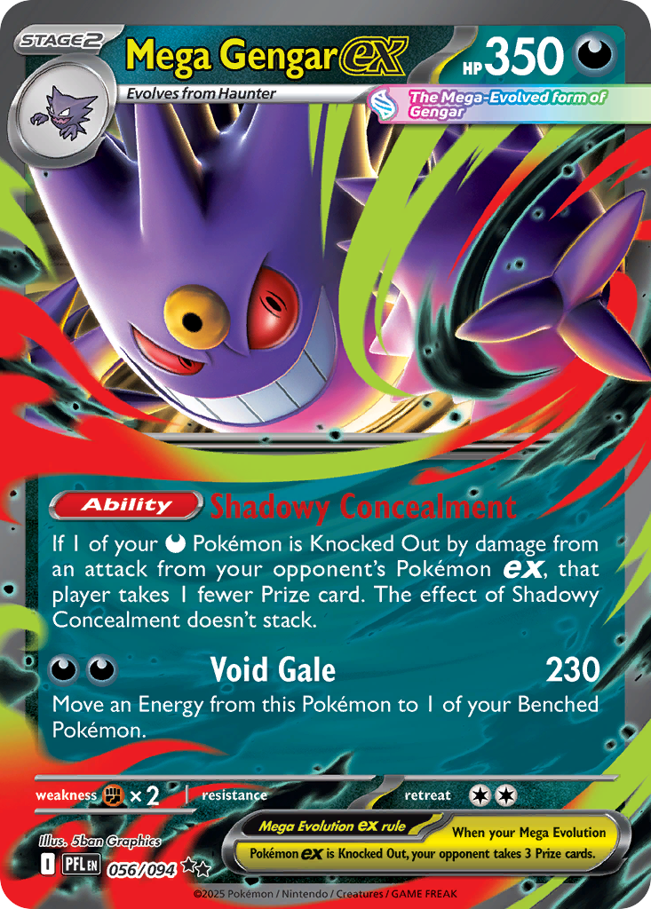 Mega Gengar ex — illustrated card
