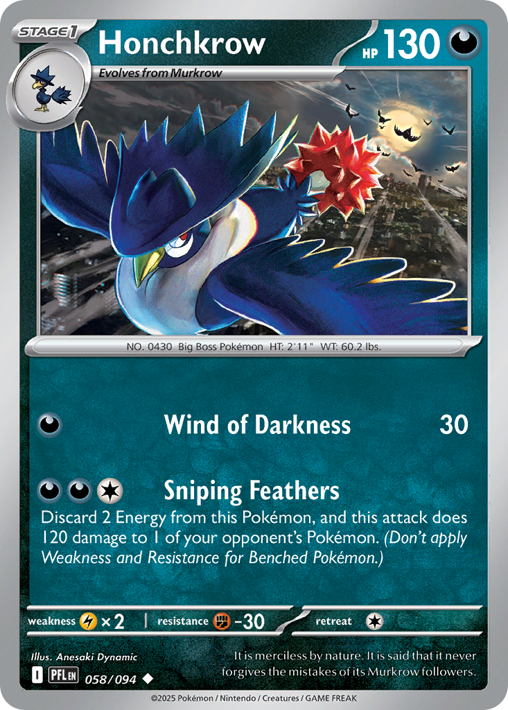 Honchkrow — illustrated card