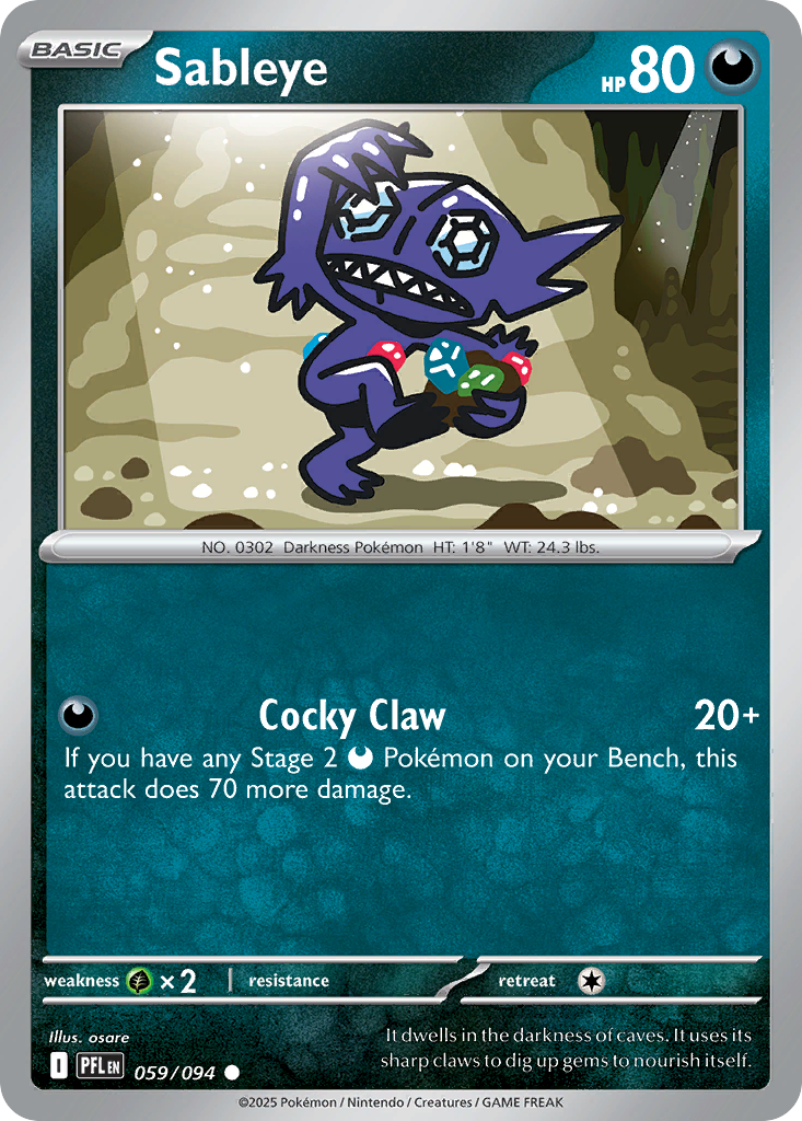 Sableye — illustrated card
