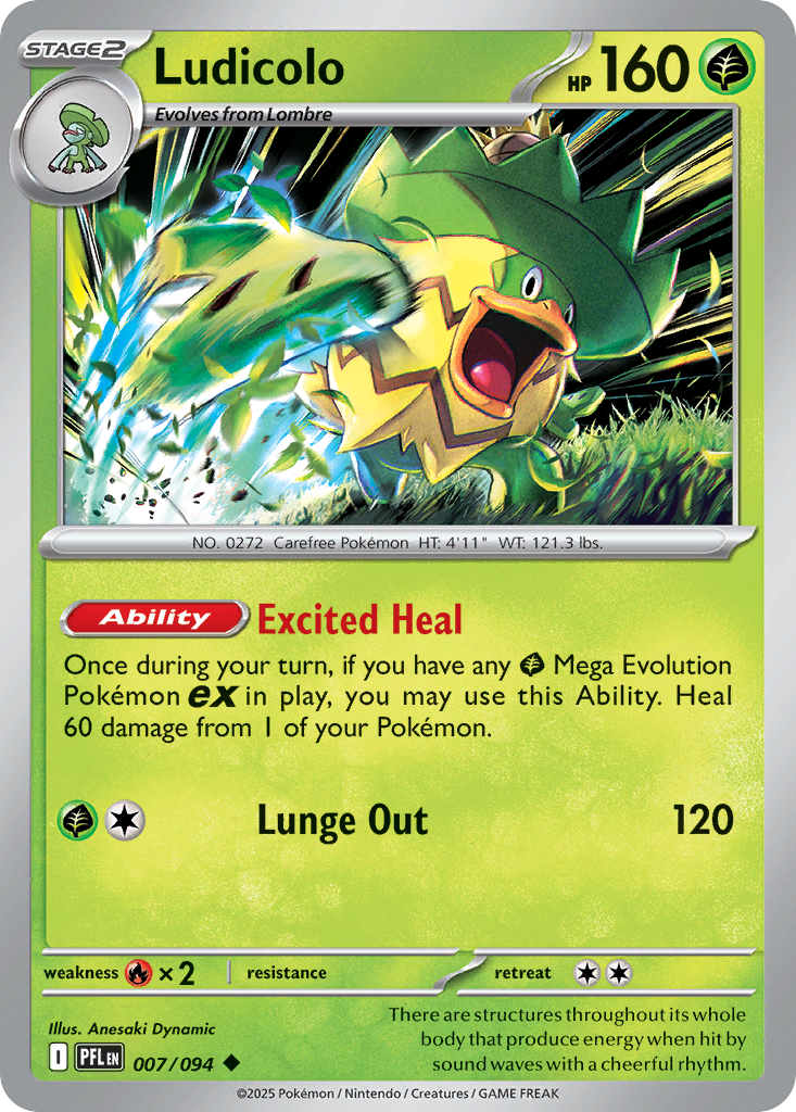 Ludicolo — illustrated card