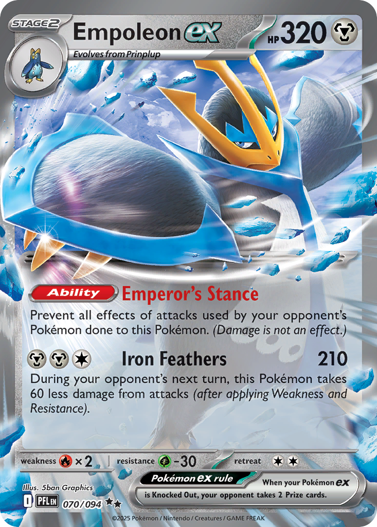 Empoleon ex — illustrated card