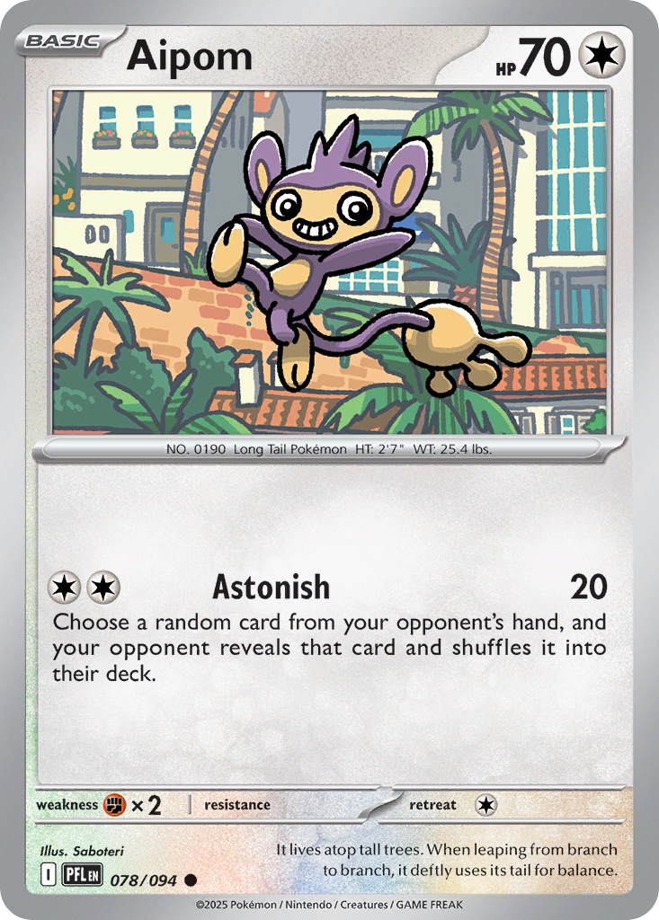 Aipom — illustrated card