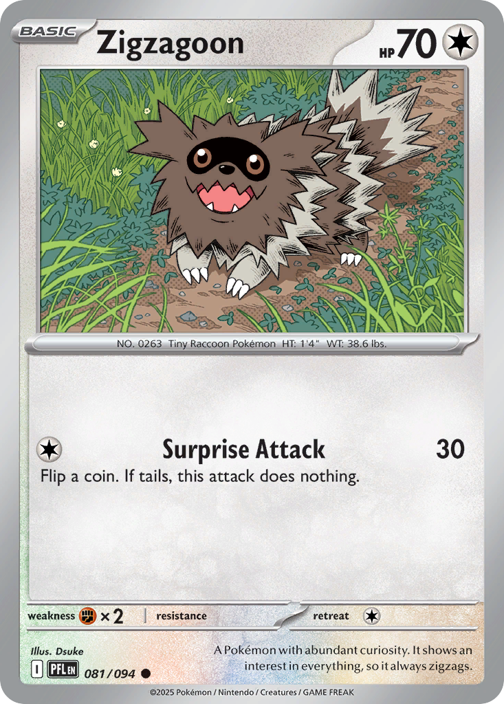 Zigzagoon — illustrated card