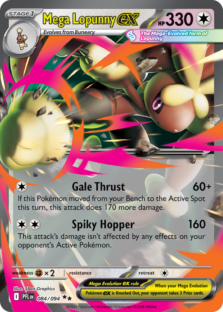 Mega Lopunny ex — illustrated card