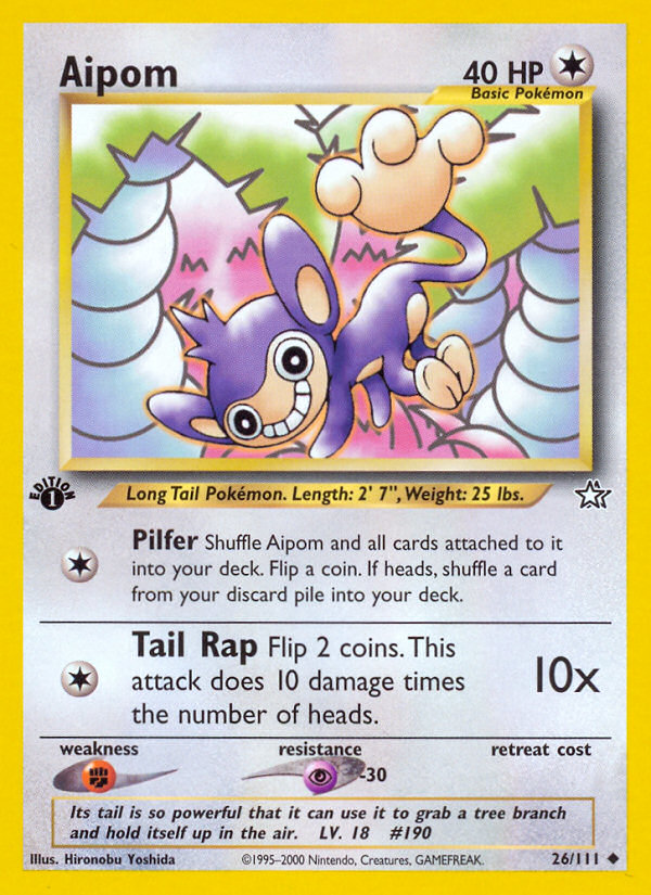 Aipom — illustrated card