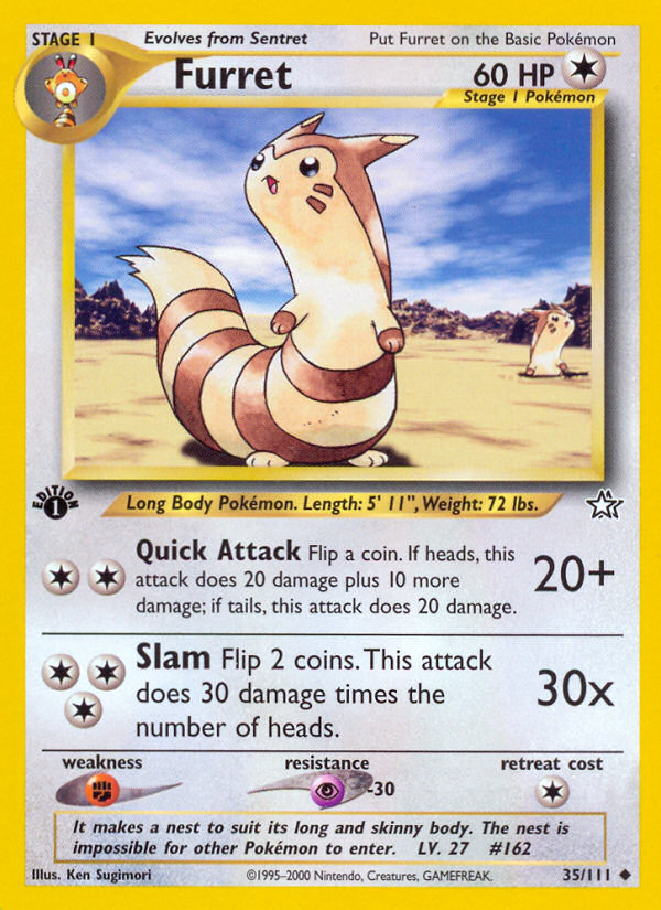 Furret — illustrated card