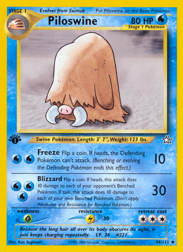 Piloswine — illustrated card