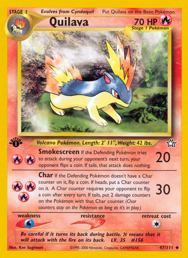 Quilava — illustrated card