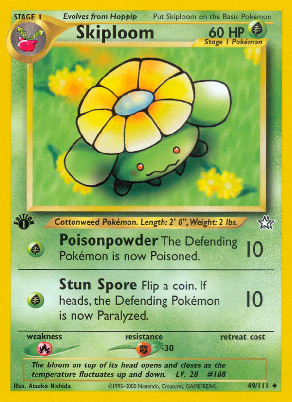 Skiploom — illustrated card