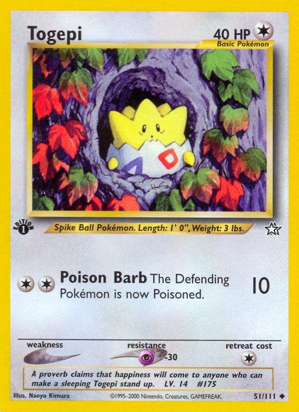 Togepi — illustrated card