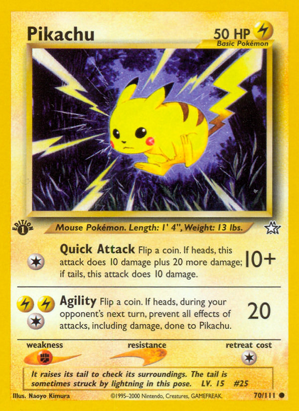 Pikachu — illustrated card