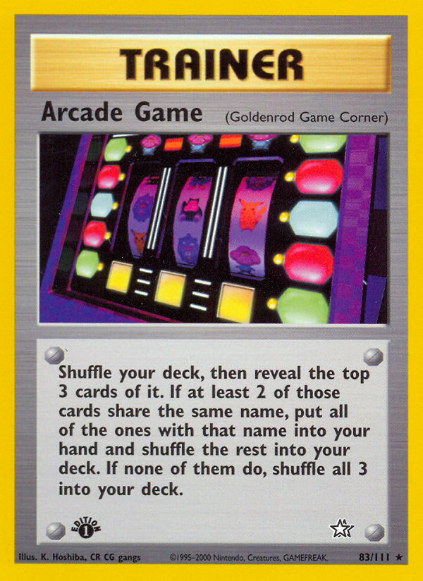 Arcade Game — illustrated card
