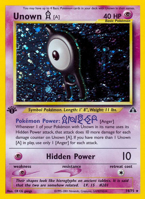 Unown [A] — illustrated card