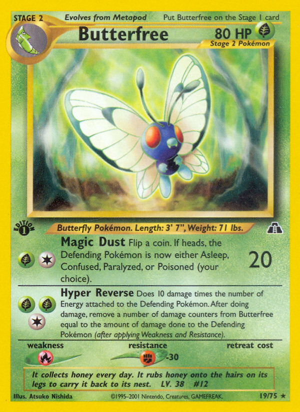 Butterfree — illustrated card