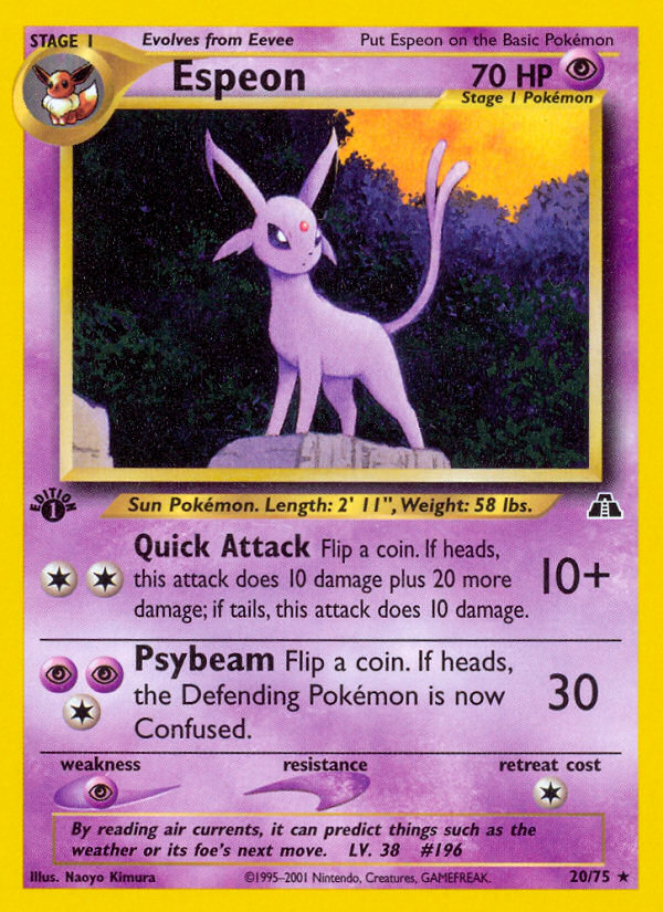 Espeon — illustrated card