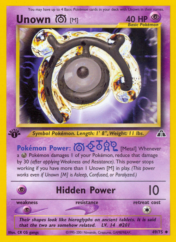 Unown [M] — illustrated card