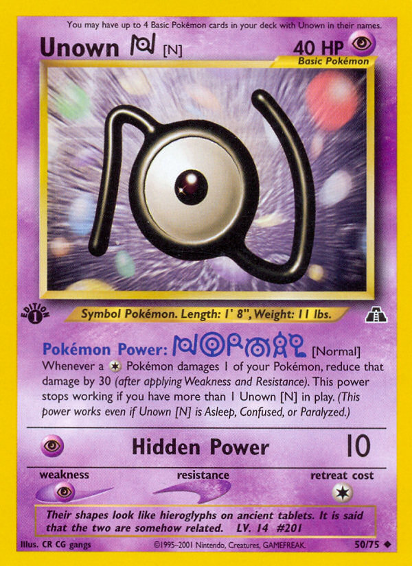 Unown [N] — illustrated card