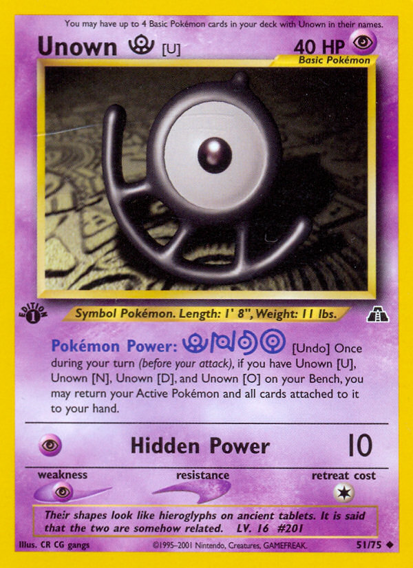 Unown [U] — illustrated card