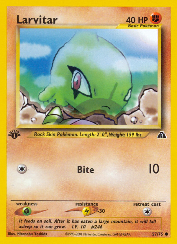 Larvitar — illustrated card