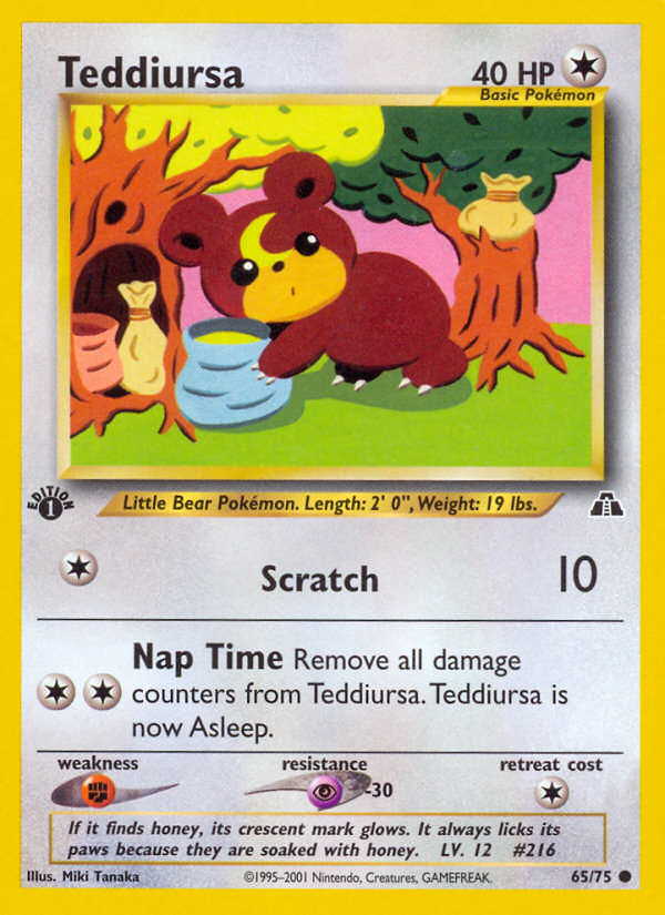 Teddiursa — illustrated card