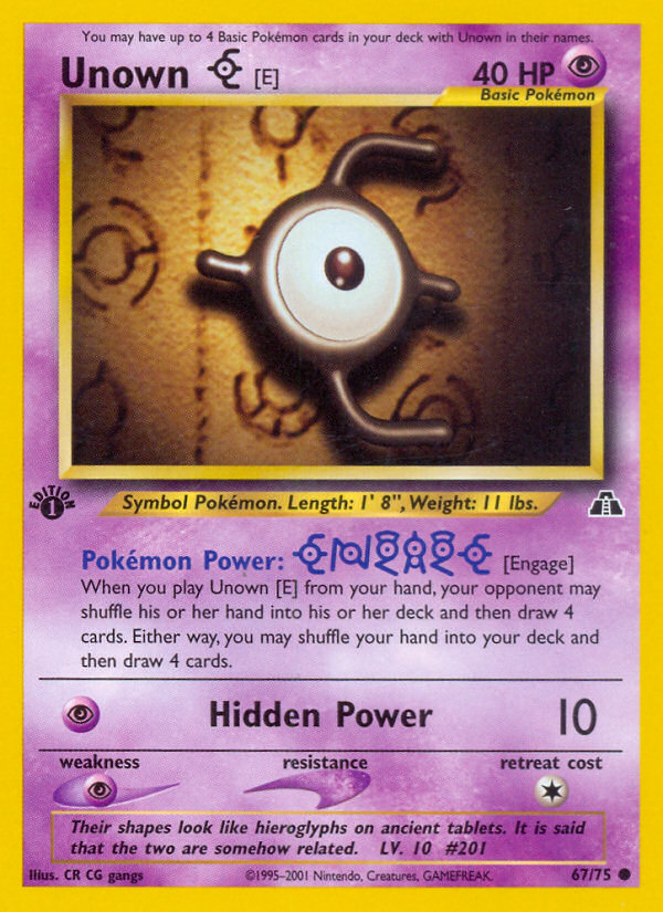 Unown [E] — illustrated card