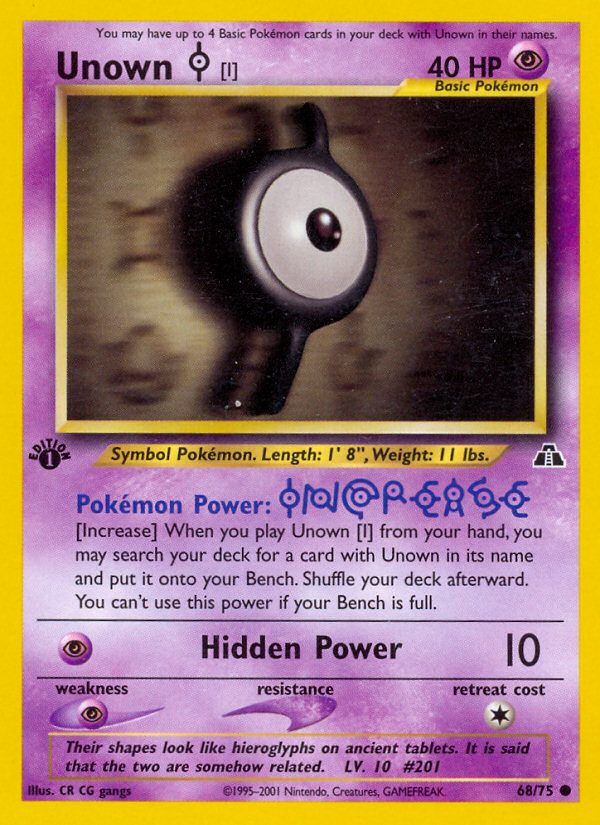 Unown [I] — illustrated card
