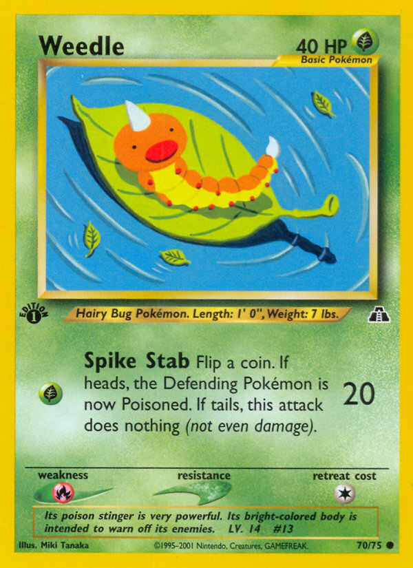 Weedle — illustrated card