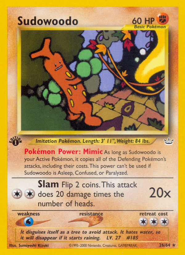 Sudowoodo — illustrated card