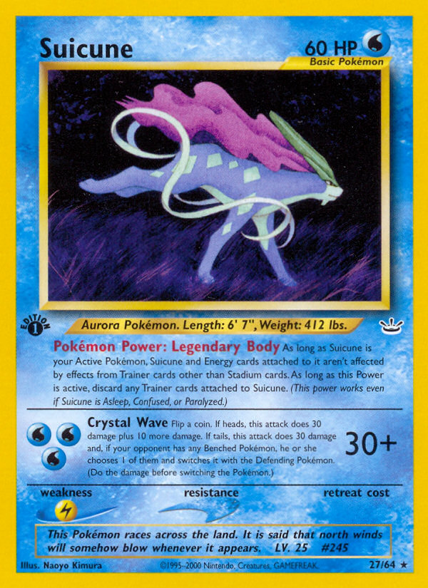 Suicune — illustrated card