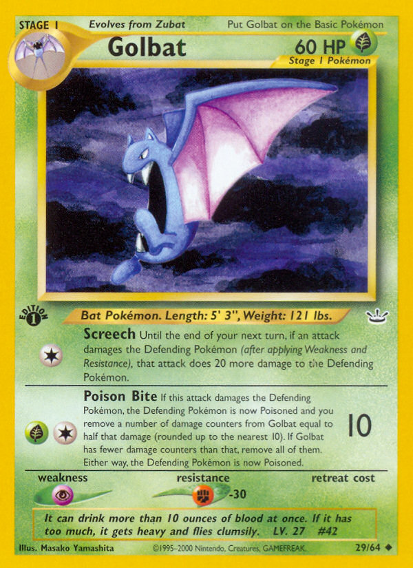 Golbat — illustrated card