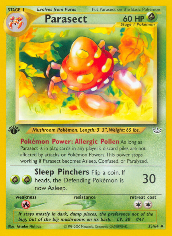 Parasect — illustrated card