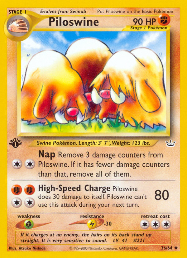 Piloswine — illustrated card