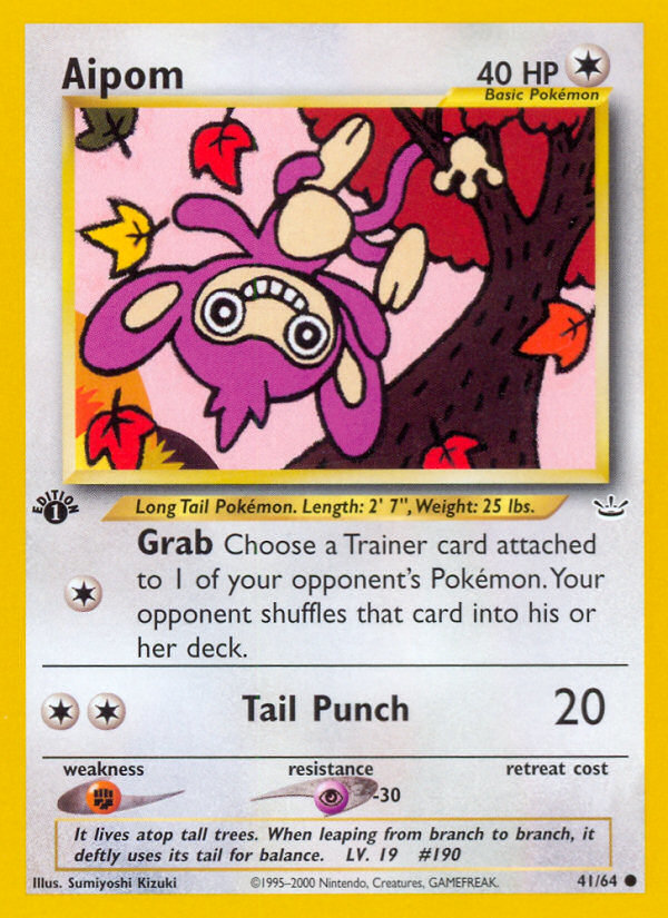 Aipom — illustrated card