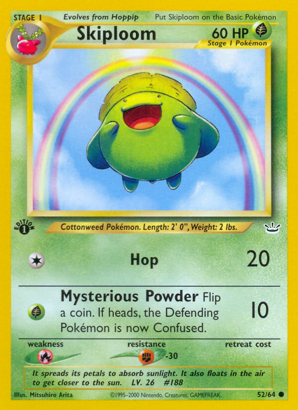 Skiploom — illustrated card