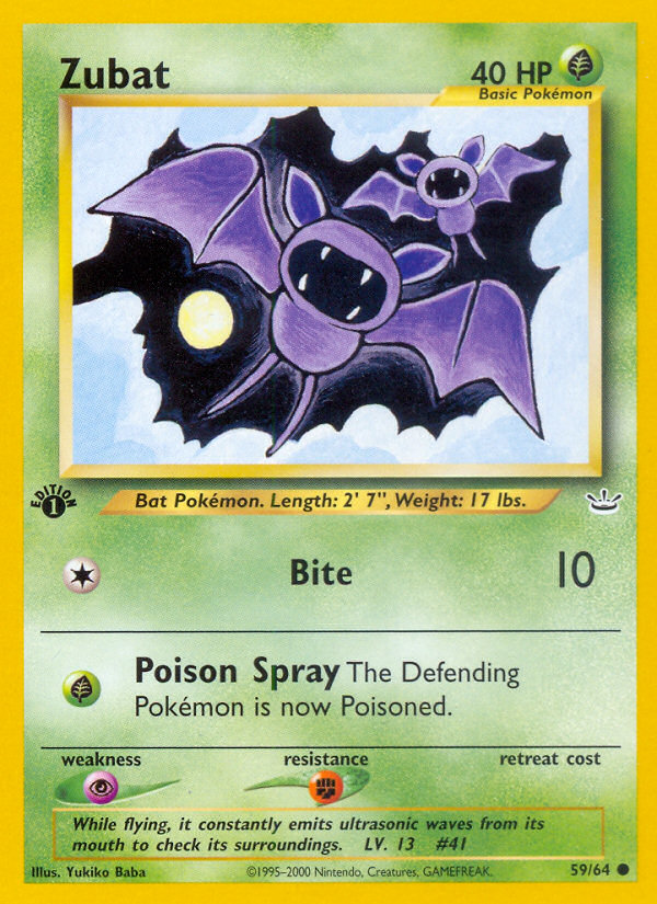 Zubat — illustrated card