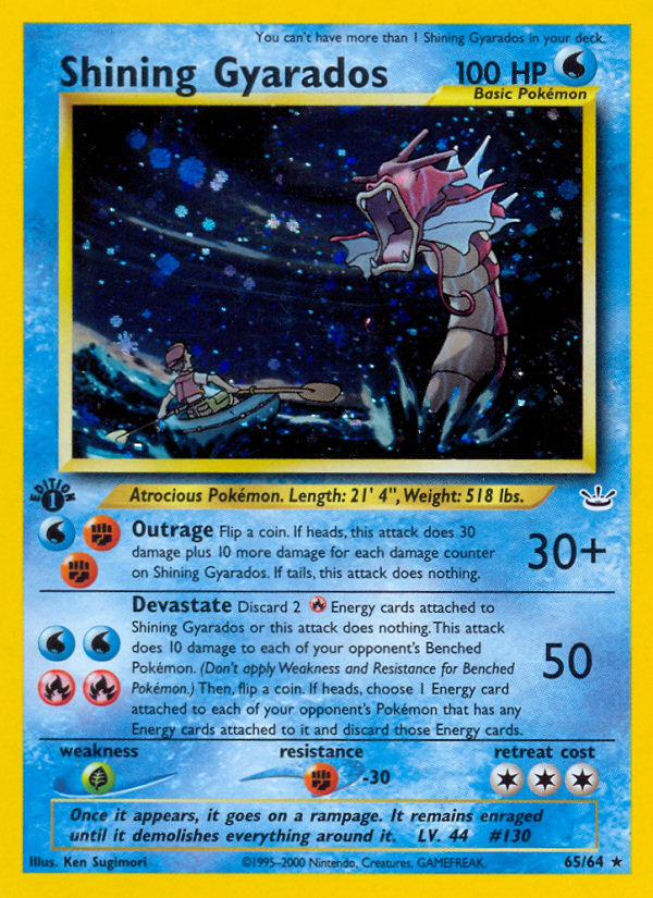Shining Gyarados — illustrated card