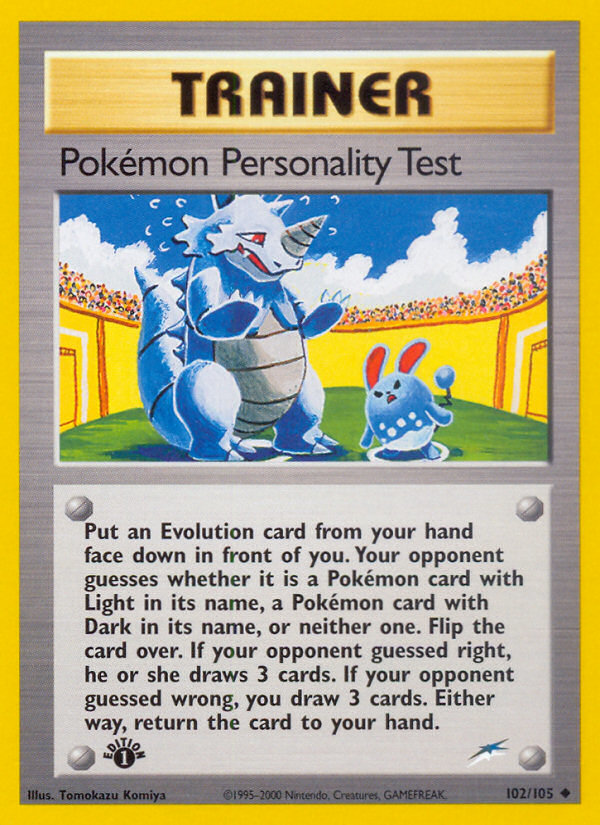 Pokémon Personality Test — illustrated card