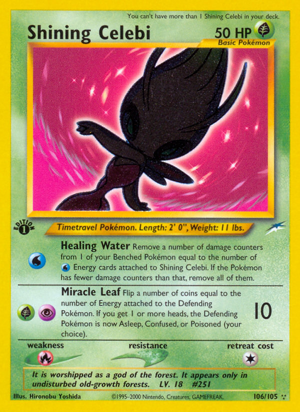 Shining Celebi — illustrated card