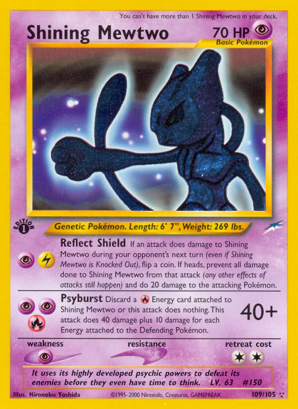 Shining Mewtwo — illustrated card