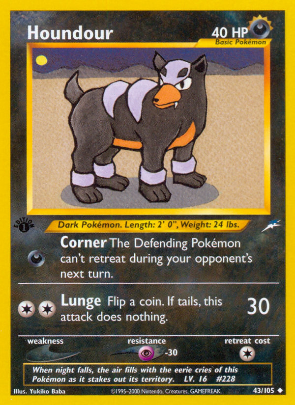 Houndour — illustrated card